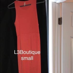 Sleeveless Spring Orange Ankle Length Dress